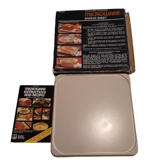 Vintage Anchor Hocking Microware 12" x 12" Baking Sheet PM-444-T1 New Open Box - Picture 7 of 7